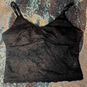 No Boundaries Black Fitted Crop Camisole